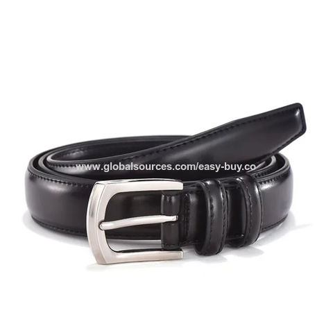 Cinturones de cuero PU para hombre, hebilla de aleación, cinturón de moda casual, personalización OEM