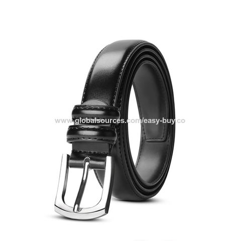 Cinturones de cuero PU para hombre, hebilla de aleación, cinturón de moda casual, personalización OEM