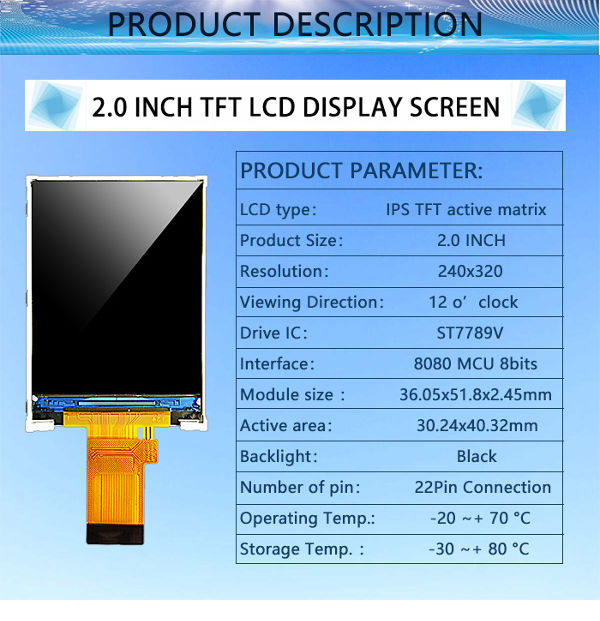 tft lcd panel interface factory