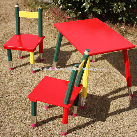 Kids pencil table and chairs online