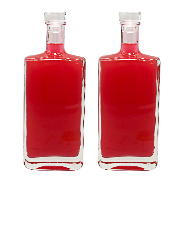 Garrafa de vidrio rayado sin tapón, botella de cristal a rayas para  almacenar bebidas, agua, vino (8 litros, 36 x 23