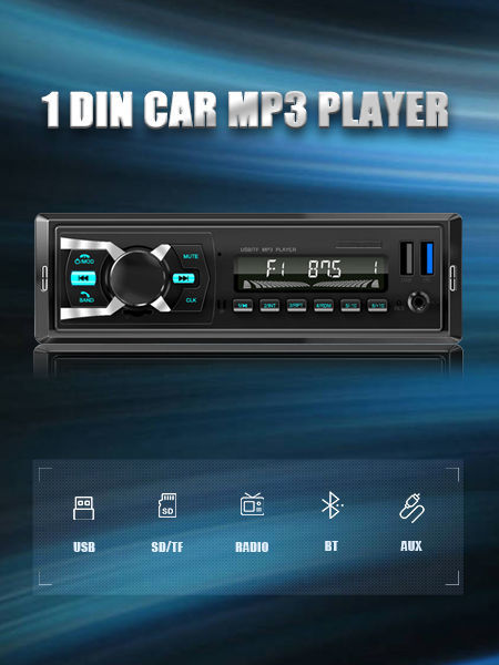 Car Audio With Bt Sd Usb Aux Fm Radio 