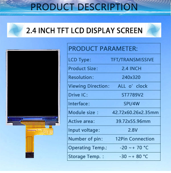 2.4 inch tft lcd datasheet supplier