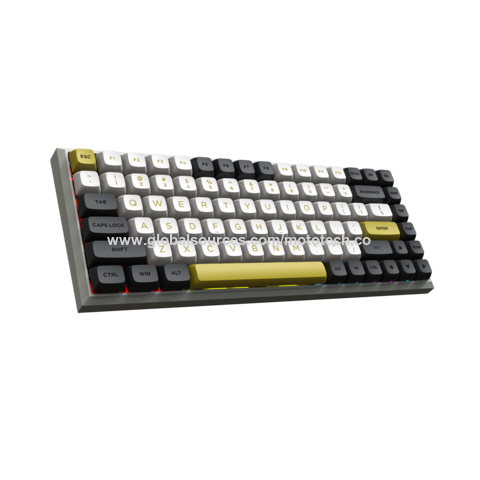 Motospeed SK84 Clavier Mécanique Gaming Bluetooth Sans Fil, Switch Rouge/Bleu, 84 Touches, Hot Swap