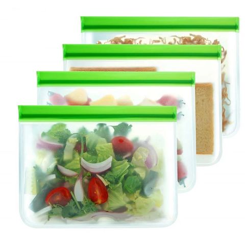 Silicone Food Storage Bags Leakproof Containers Reusable Fresh