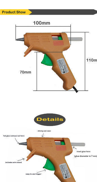 20W Pink Hot Melt Glue Gun with 7mm Glue Sticks Use in Kids DIY - China 20W  Glue Gun, Hot Glue Gun