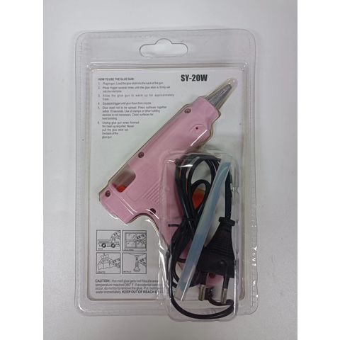 Buy Wholesale China 20w Pink Hot Melt Glue Gun Use In Diy And Stationery  With 7mm Glue Sticks & 20w Glue Gun at USD 1.49