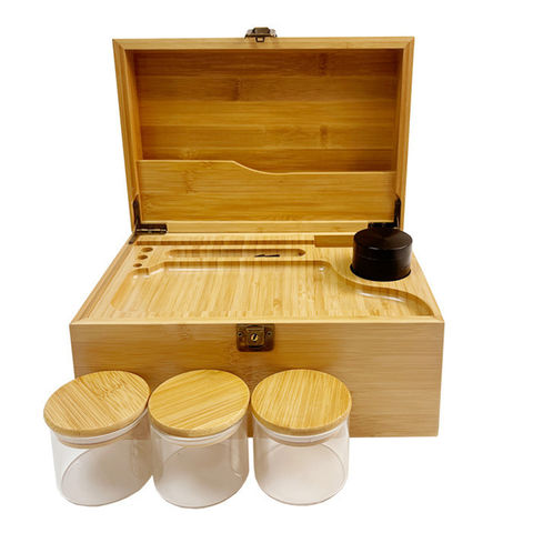 FBAJOJO, Caja de almacenamiento de bambú y madera, caja de almacenamiento  de vainilla, como se muestra en la imagen, sin accesorios