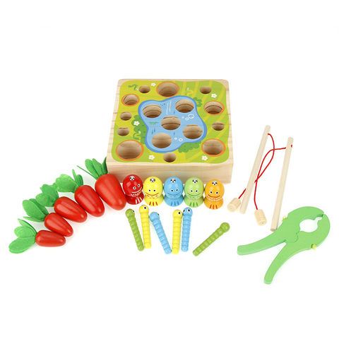 Buy Wholesale China Wholesale China Wooden Magnetic Fishing Game Baby Toys  Clipping Carrot Game Educational Toys & Wooden Toys at USD 4.75
