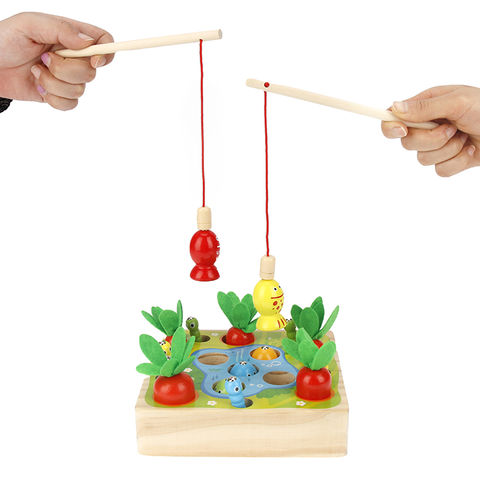 Buy Wholesale China Wholesale China Wooden Magnetic Fishing Game Baby Toys  Clipping Carrot Game Educational Toys & Wooden Toys at USD 4.75