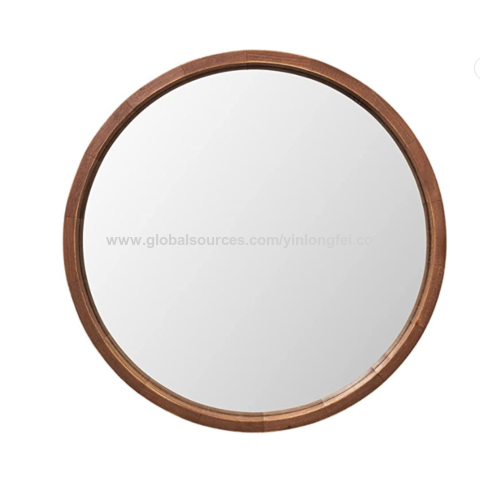 Buy Wholesale China Round Wall Frameless Mirror With Shelf For