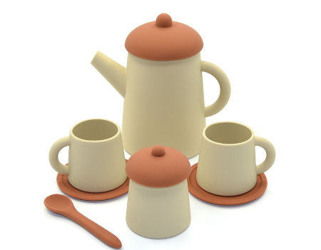 Colorful Silicone Tea Toys Soft stacking toy Kitchen Pretend Play Kids Gift Educational toy supplier