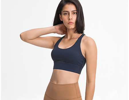 Conjunto de roupas esportivas femininas, sutiã acolchoado de alto