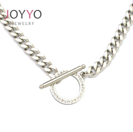 OT Buckle Clavicle Chain Necklace 316L High Quality Stainless Steel Lady Necklace 24K Gold Necklace supplier