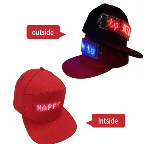 Chapeau LED avec lumière, unisexe rechargeable Chapeau de lampe
