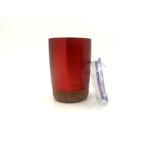 Verre avec Paille (380 ml) - Mug avec couvercle Couleur - Rouge