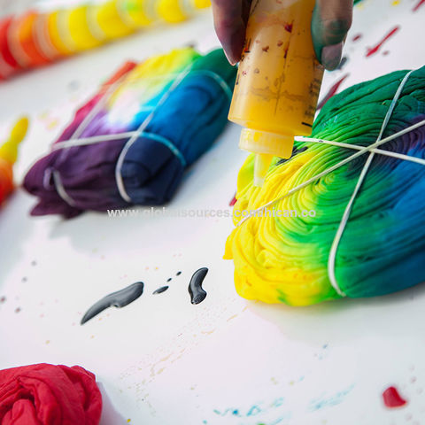 Kit de teñido de corbata para niños de 3 colores, juego de teñido para adultos de un solo paso, pintura artística de teñido de tela para juguetes DIY