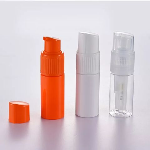 Botella de polvo bomba de polvo 60 ml vacío plástico negro champú pelo fibra polvo botella