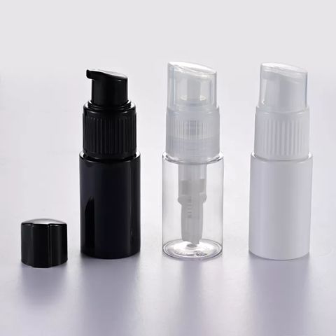 Botella de polvo bomba de polvo 60 ml vacío plástico negro champú pelo fibra polvo botella