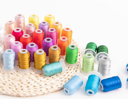120D/2 Polyester Embroidery Thread Multicolor Silk Embroidery Thread Cross Stitch Thread Sewing Line supplier