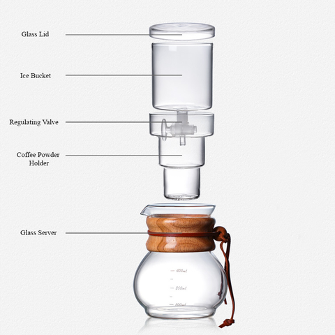 Iced Coffee Maker Cold Brew Borosilicate Glass Bottle