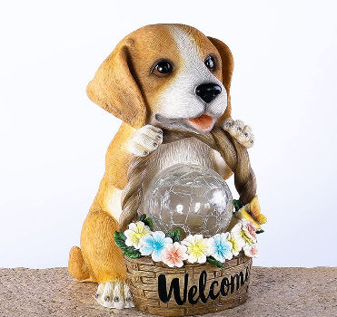 Cute Puppy Dogs Garden Solar LED Light, Outdoor Decor, Patio Decor, Gift for Dog Lovers Winston Porter
