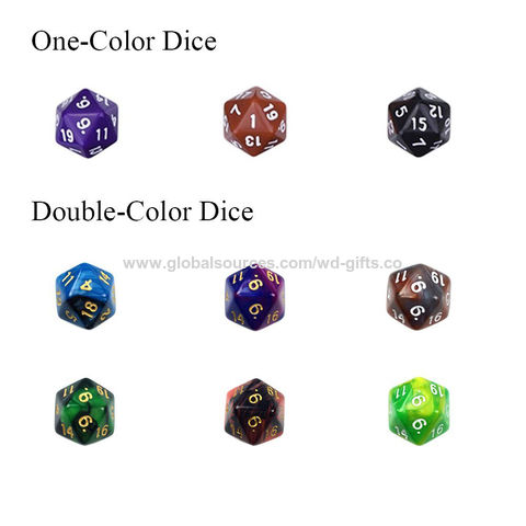 Juego de dados de doble color, dados de juego poliédricos de 7 unids/set para juegos de rol D20 D8 D6 dados