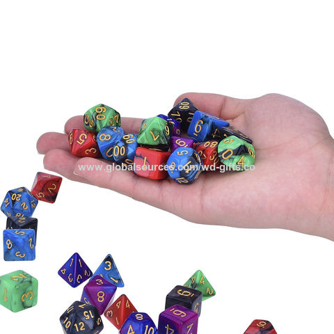 Juego de dados de doble color, dados de juego poliédricos de 7 unids/set para juegos de rol D20 D8 D6 dados