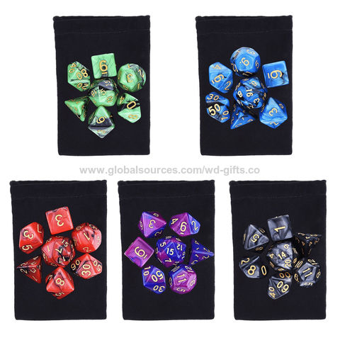Juego de dados de doble color, dados de juego poliédricos de 7 unids/set para juegos de rol D20 D8 D6 dados