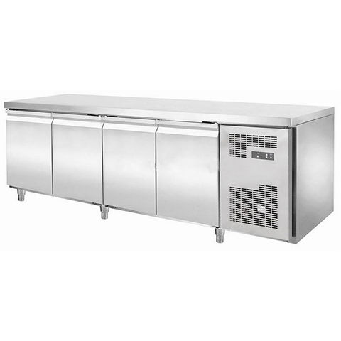 Congelador banco de trabajo de acero inoxidable mesa de refrigerador bajo mostrador refrigerador banco de trabajo