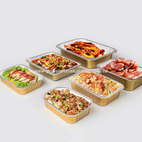 Desechables envases de comida caliente contenedores de  aluminio/Pan/bandeja/Box - China Contenedor de aluminio Aluminio y  contenedor de alimentos precio