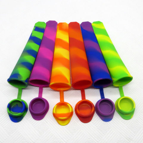 6PCS Popsicle Molds Silicone Reusable Easy Release Ice Maker