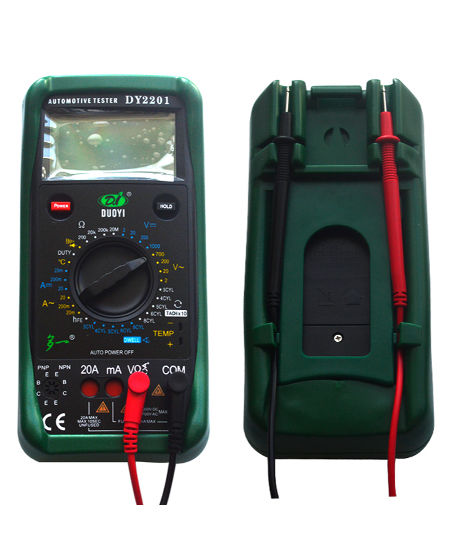 DUOYI DY2201 Digital Car Tester Multimeter 500-10000 RPMD Well Angle Meter 