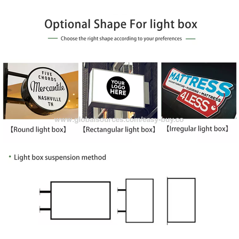 Creative Irregular Acrylic Mirror LED Light Box Special Luminous Logo Sign