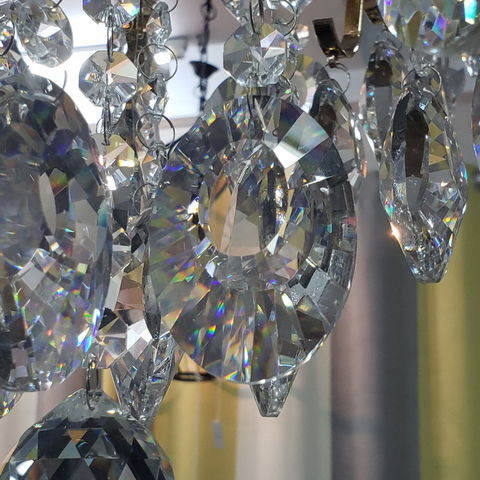 Iluminación interior elegante lujo Marie oro metal claro cristal araña luces colgantes