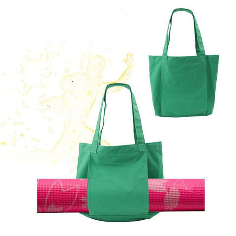 Yoga Mat Bag, Large Capacity Canvas Tote Bag with