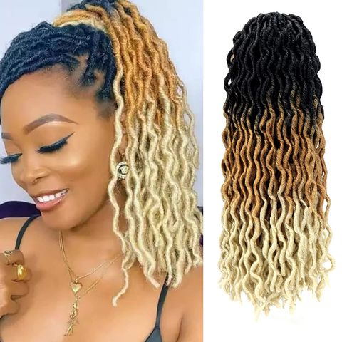 Gypsy Locs Extension Wavy Soft Curly Crochet Braid Hair Goddess Faux Locs -  China Best Selling Crochet Braiding Hair and Crochet Braids Soft Dread  price