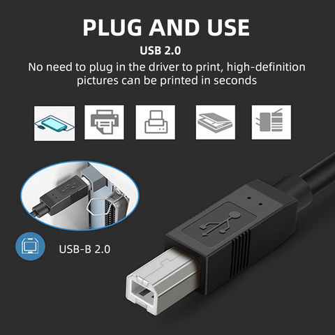 Câble d'imprimante USB USB 3.0 2.0 Type A mâle à B mâle câble pour Can