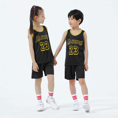 Conjunto de camiseta de baloncesto para niños pequeños, camiseta sin mangas  con letras y pantalones cortos para correr, ropa de verano para niños