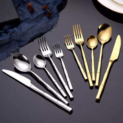 Matte Gold Silverware Set With Steak Knives,stainless Steel Gold Flatware  Set,16 Pcs Set Cutlery Utensils Set Service For 4,spoons And Forks Set