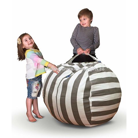 Chaise de rangement en peluche pour enfants, sac de haricots