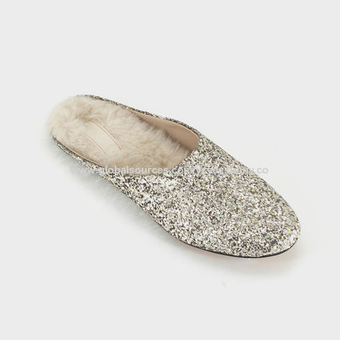 Slippers femme paillettes hot sale