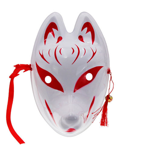 Lumineux Led Masque Renard Japonais Masque Rave Costume Anime Demi-Face  Chat Masques Mascarade Festival Party Cosplay Accessoires