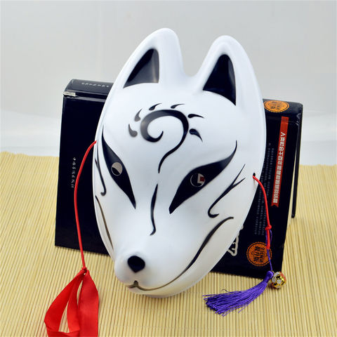 Full Face Japanese Fox Mask Kitsune Cosplay Masks Masquerade Fox