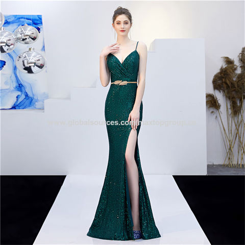 Sequin Evening Dresses Sexy Long Women Party Dress - China