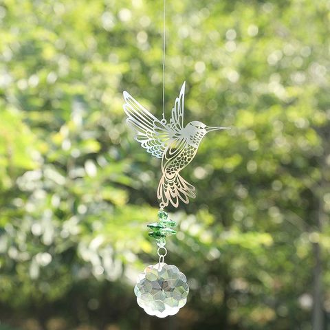 Attrape-soleil en forme d'aile d'ange, pendentif en métal avec boule de  cristal, prisme suspendu pour voiture, attrape-soleil arc-en-ciel, pour  fenêtre, décoration de jardin et de maison