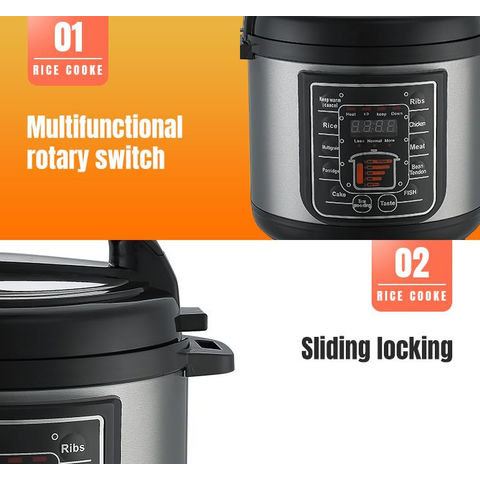 4L/6L 3-Gear Pressure Cooker Stainless Steel Multifunctional