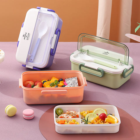 Cartoon Lunch Box For Kids School Adults Office Portable Plastic Cute Bento  Box