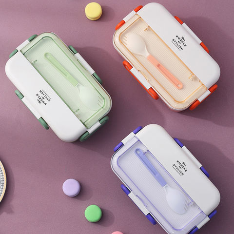 Square Double-decker Lunch Box, Sealed Portable Fat-reducing Lunch