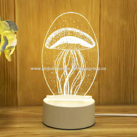 Romantic Love 3D Acrylic Led Lamp for Home Children's Night Light Table Lamp Birthday Party Decor